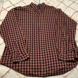 Ralph Lauren XXL custom fit cotton plaid shirt